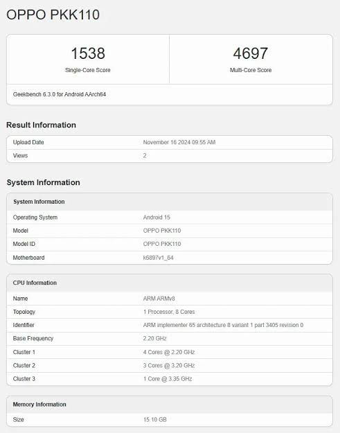 Oppo Reno13 and Reno13 Pro's Benchmark Results